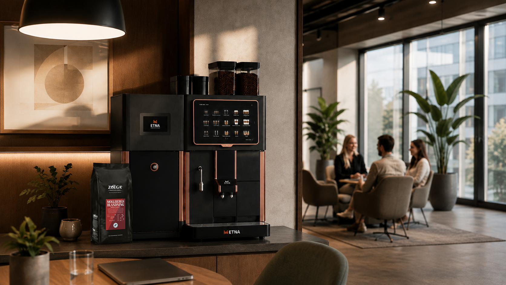 Kaffemaskin på kontoret
